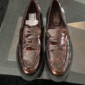 Franco Sarto Women’s Glossy Burgundy Loafers